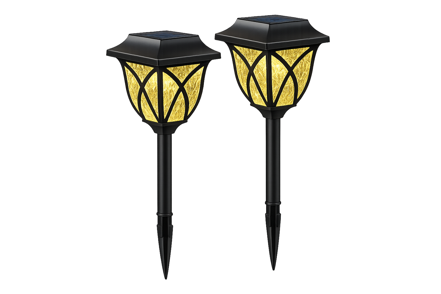Solarne LED baštenske lampe – 2 komada